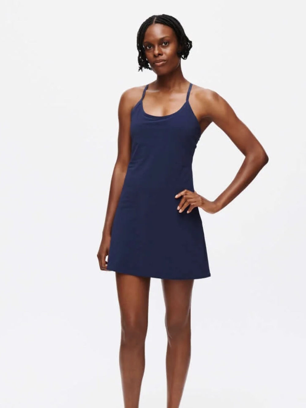 Outdoor Voices The Exercise Dress Navy Sz Small Sporty Activewear Pickleball